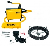 REMS Кобрa 22 Сет 16: спирали 16мм  2,3м, 3 вида насадок (буров), разделительный штифт, 1 пара перчаток, стальной чемодан для насадок