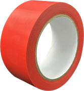 Лента для разметки и маркировки, красный цвет, 200мм, 33м