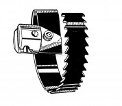 Спиральный нож "Пила" T-21, 65мм