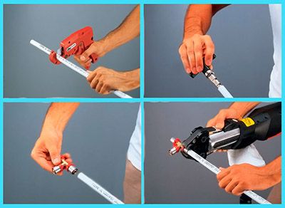 Подготовка труб перед опрессовкой соединений