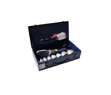 Dytron Set SP-4a 850W TraceWeld PROFI blue паяльник для сварки полипропиленовых труб   c насадками   16 - 63 мм, принадлежностями и стальным ящиком фото