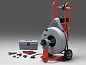 Электромеханическая прочистная машина Ridgid K-750 с короткой спиралью T-468, без насадок