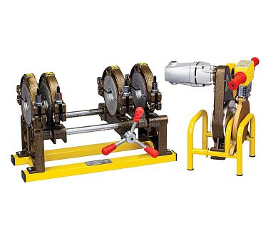 Машина для сварки пластиковых труб, механическая 160/63. Модель: ESWeld HL-160D4. В комплекте с многослойными вкладышами 63,75,90,110,125,140,160. фото
