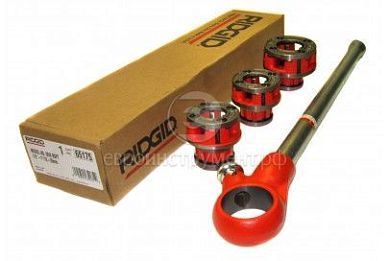 Комплект резьбонарезных головок RIDGID 1/8" - 1" с трещеткой 00-R фото