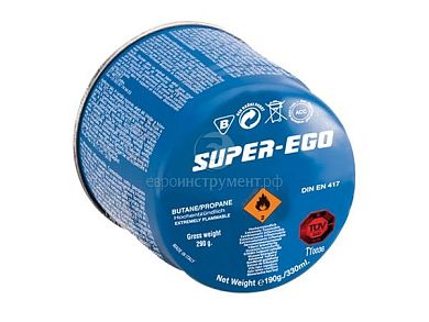 Газовый баллончик SUPER-EGO BTP C200 соединение прокалываемое фото