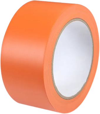 Лента для разметки и маркировки, оранжевый цвет, 200мм, 33м фото
