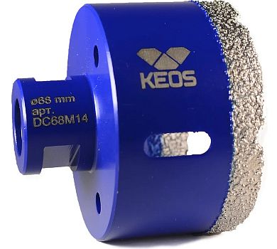 Коронка алмазная по керамограниту KEOS PRO 68 мм M14 (DC68M14) фото