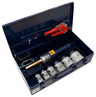 Dytron SP-4a 650W TraceWeld STANDARD blue аппарат для раструбной сварки труб  с насадками  20, 25, 32, 40, 50, 63 мм и стальным чемоданом фото